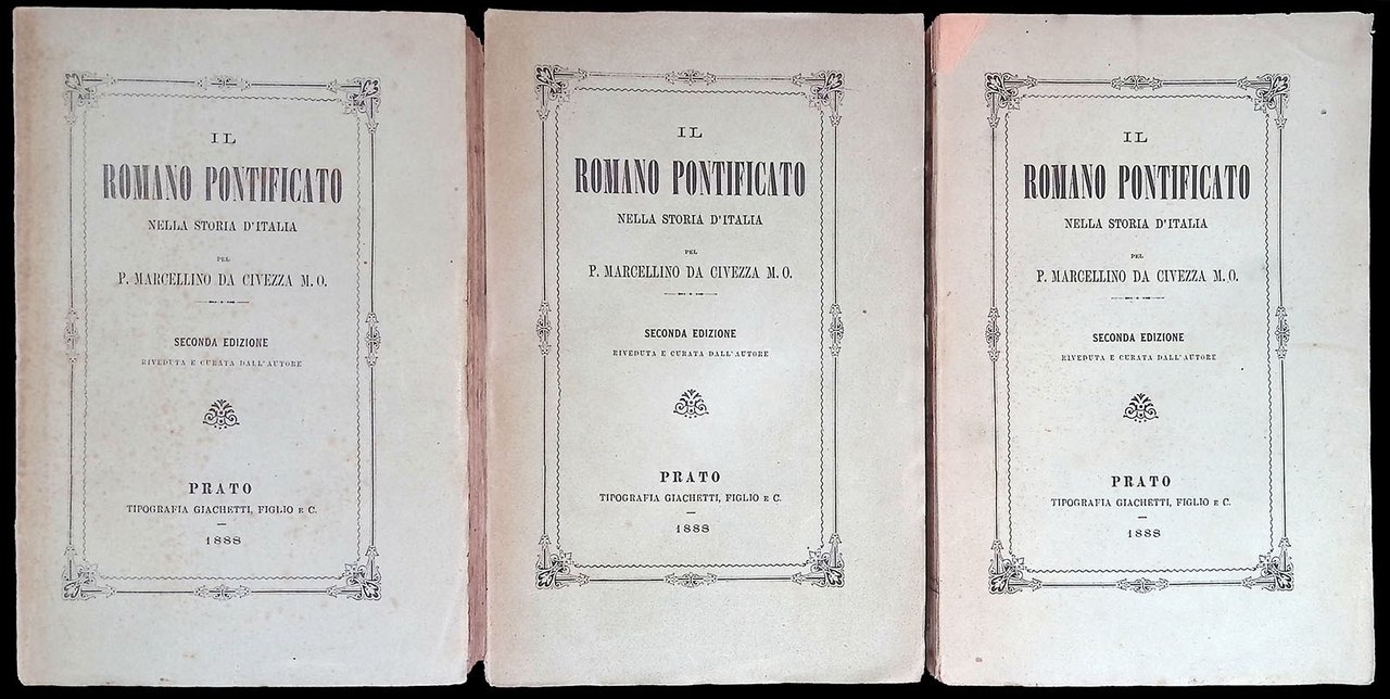 Il Romano Pontificato nella storia d'Italia. 3 VOLUMI