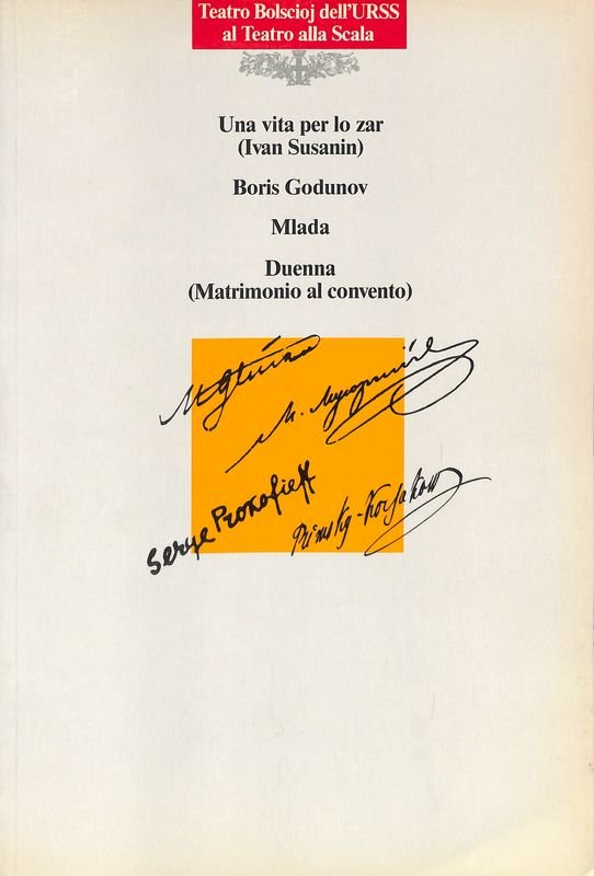 Il Teatro Bolscioj dell�URSS al Teatro alla Scala. Ottobre 1989