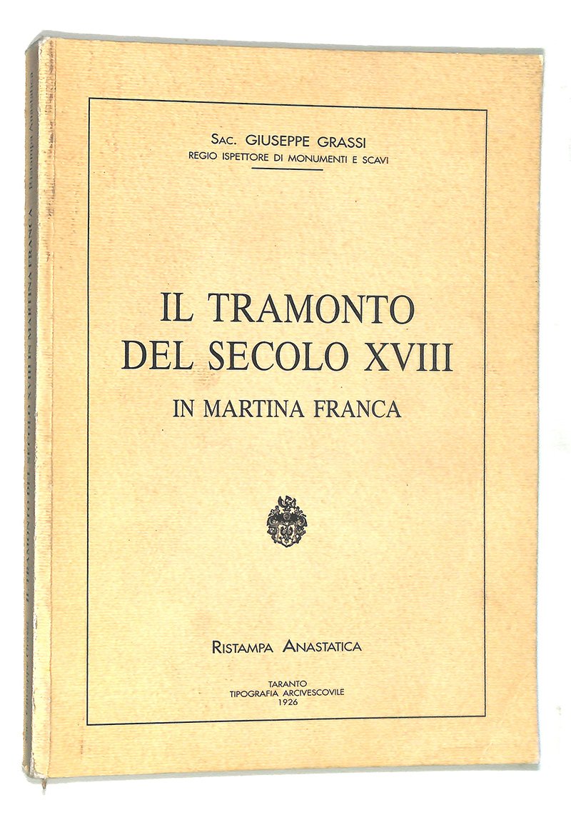 Il tramonto del secolo XVIII a Martina Franca