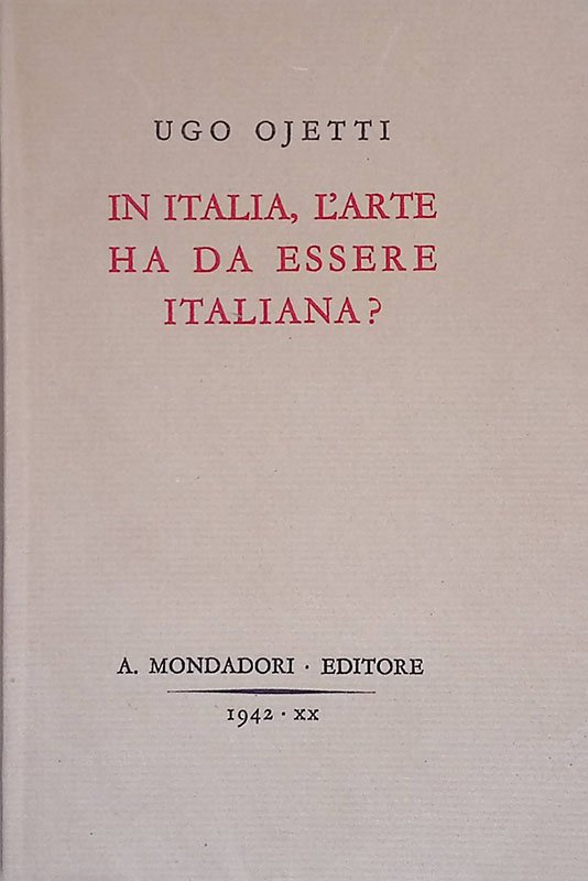 In Italia, l'arte ha da essere italiana?