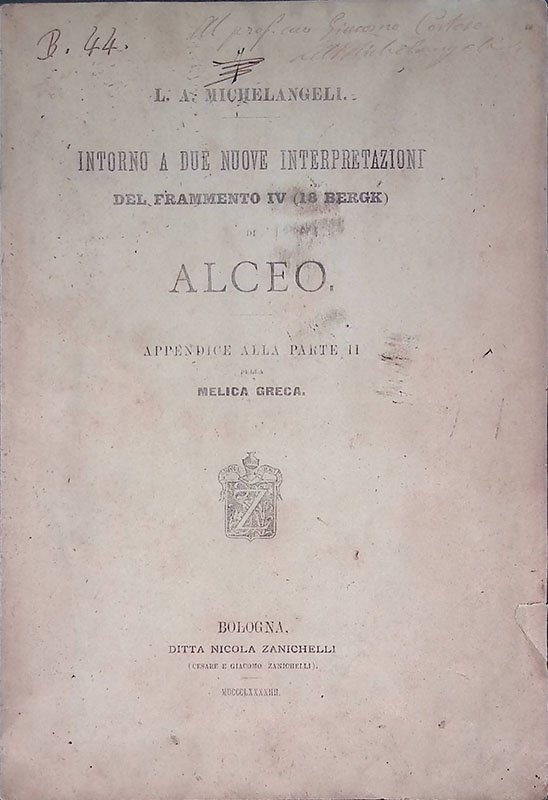 Intorno a due nuove interpretazioni del Frammento IV - 18 … | Immagine principale