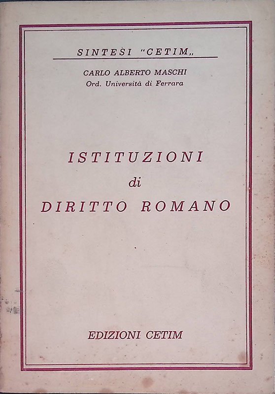 Istituzioni di diritto romano