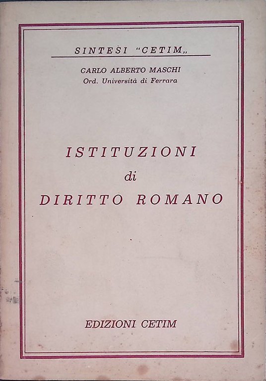 Istituzioni di diritto romano