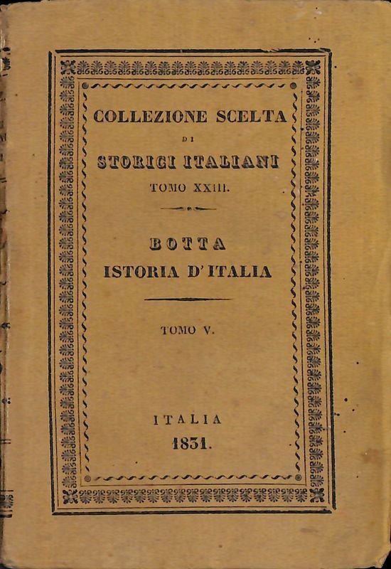 Istoria d'Italia dal 1789 al 1814. Tomo V | Immagine principale