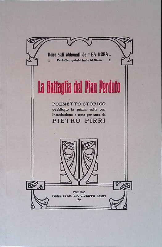 La Battaglia del pian Perduto. Poemetto storico