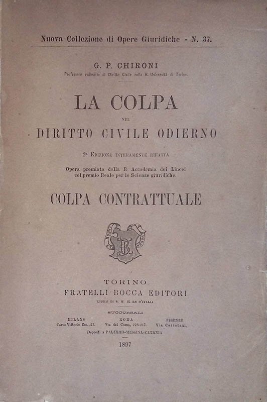 La colpa nel Diritto Civile odierno | Immagine principale