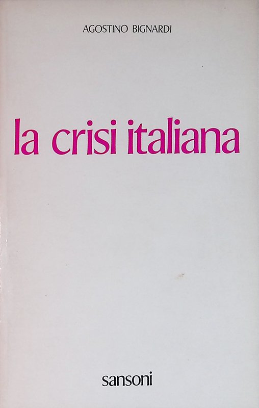 La crisi italiana