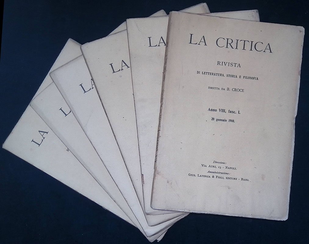 La Critica. Rivista di Letteratura, Storia e Filosofia. Anno VIII, …