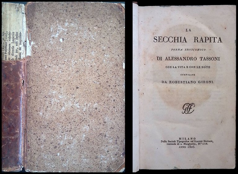 La Secchia Rapita. Poema eroicomico