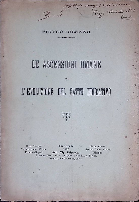 Le ascensioni umane e l'evoluzione del fatto educativo