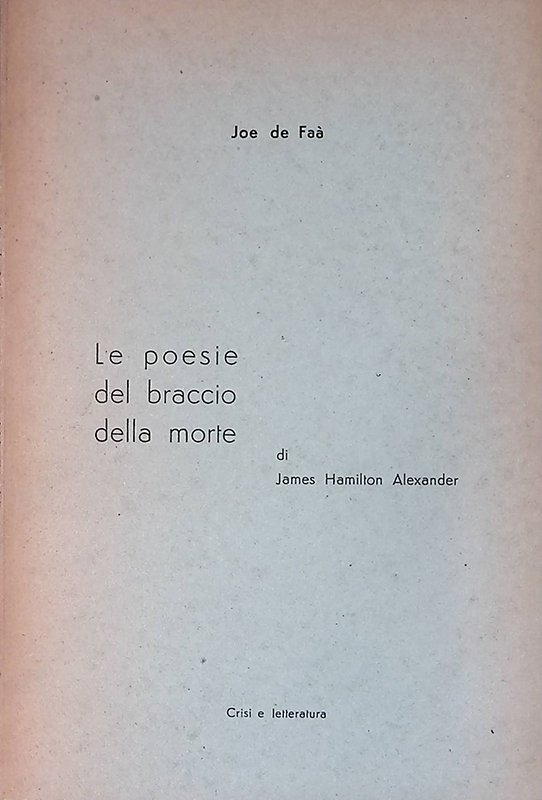 Le poesie del braccio della morte