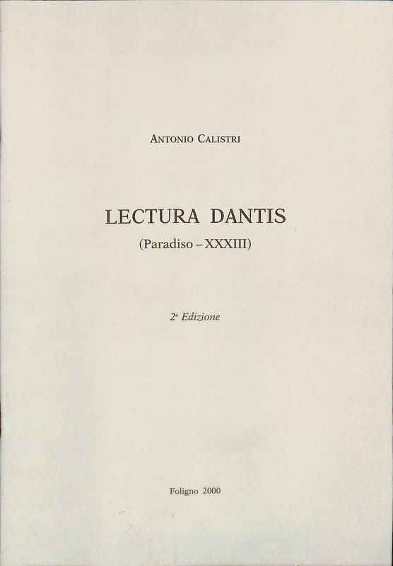 Lectura Dantis. Paradiso - XXXIII