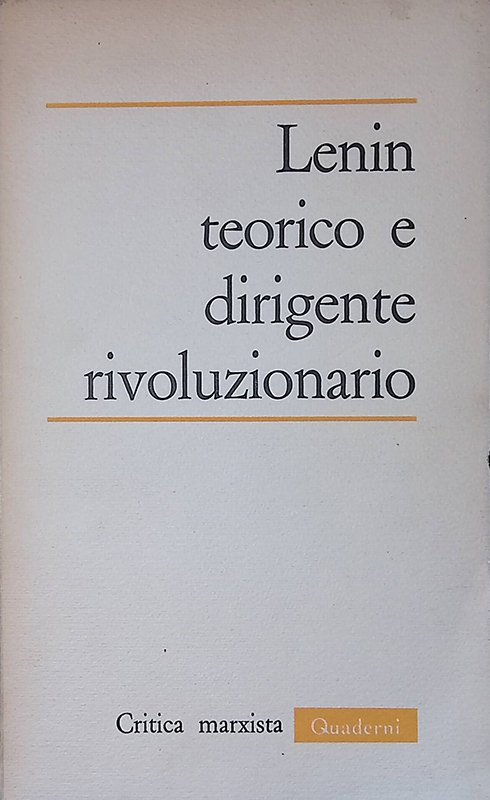 Lenin teorico e dirigente rivoluzionario - Supplemento | Immagine principale