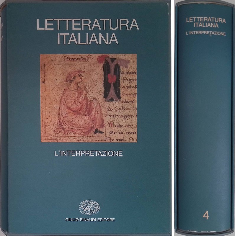 Letteratura italiana vol. 4. L'interpretazione | Immagine principale