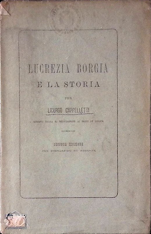 Lucrezia Borgia e la storia
