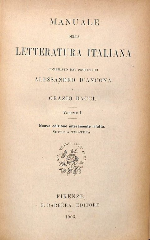 Manuale della letteratura italiana