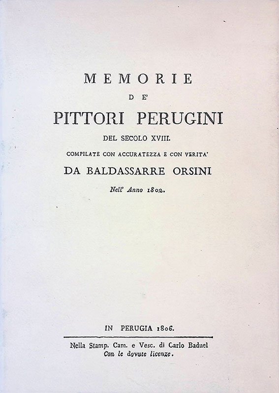 Memorie de' pittori perugini del XVIII secolo. Perugia, nella sta