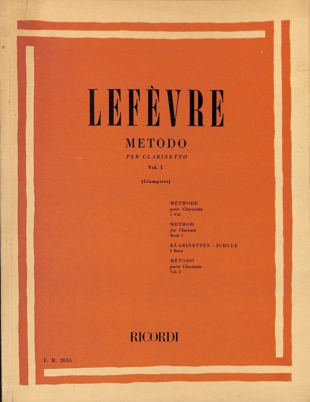Metodo per clarinetto. Vol. I