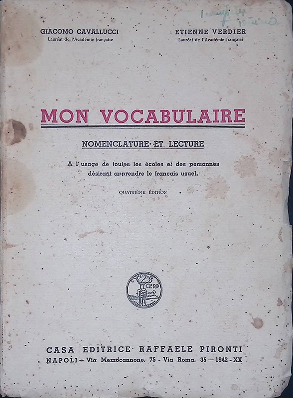 Mon Vocabulaire. Nomenclature et lecture. A l'usage de toutes les …