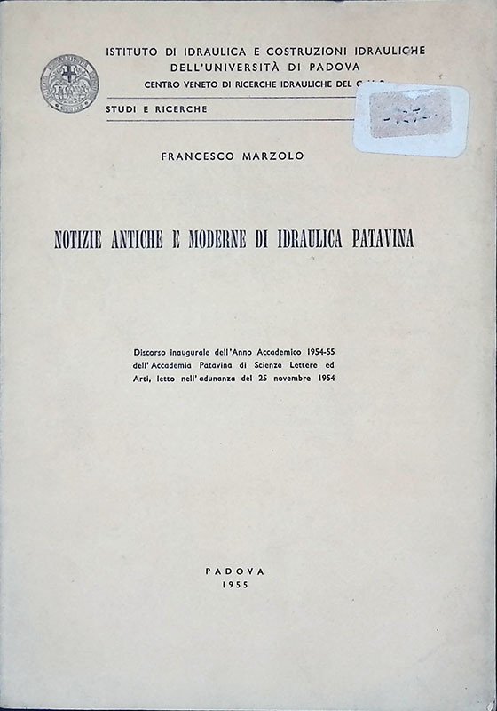 Notizie antiche e moderne di idraulica patavina - Estratto