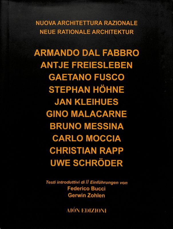 Nuova Architettura Razionale. Neue Rationale Architektur | Immagine principale