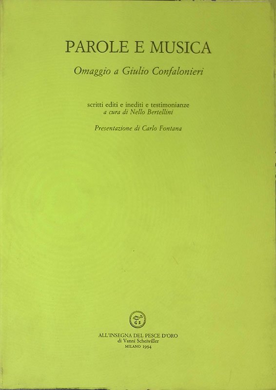 Parole e musica. Omaggio a Guido Confalonieri