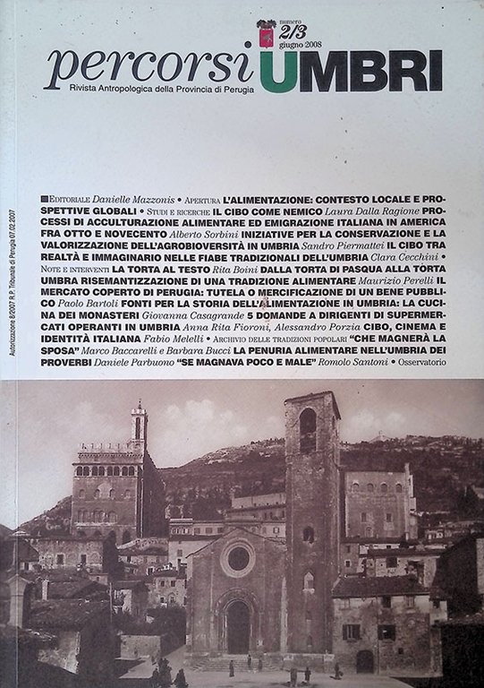 Percorsi Umbri. Rivista antropologica della Provincia di Perugia. N. 2/3 giugno 2008
