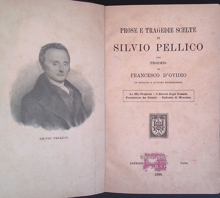 Prose e tragedie scelte di Silvio Pellico | Immagine principale