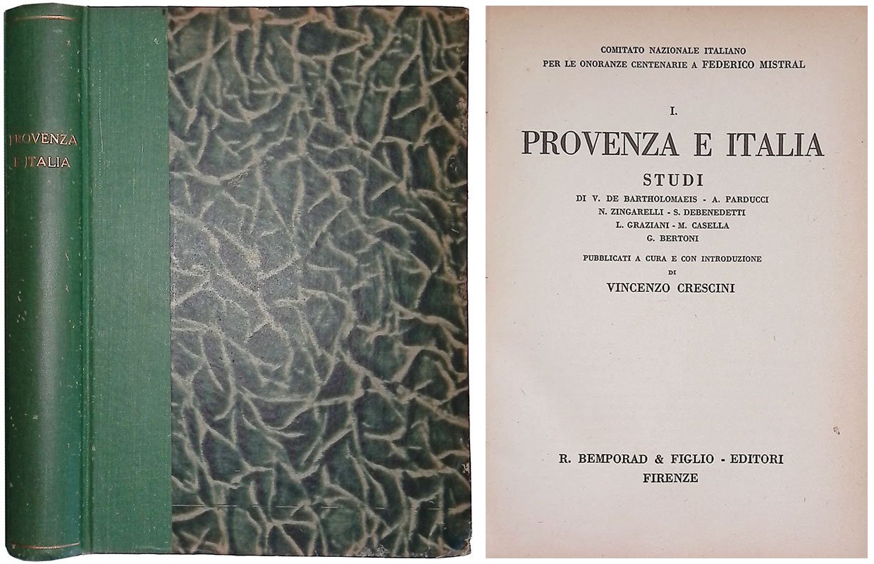 Provenza e Italia. Studi di V. De Bartholomaeis, A. Parducci, … | Immagine principale