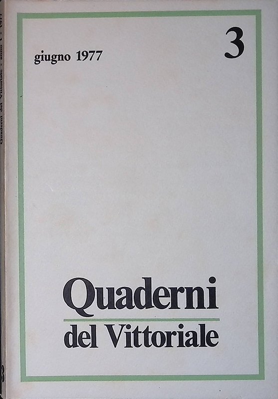 Quaderni del Vittoriale n.3 giugno 1977 | Immagine principale