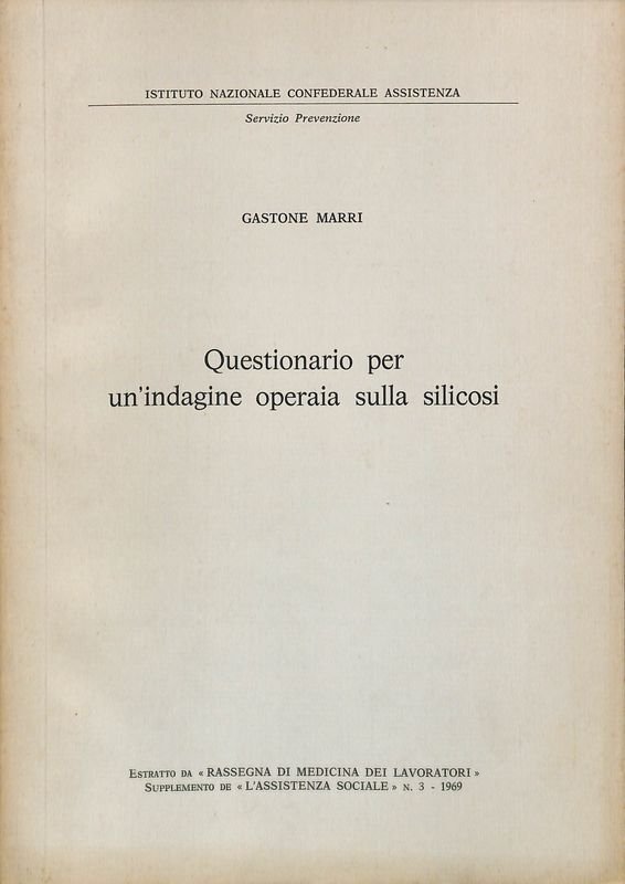 Questionario per un'indagine operaia sulla silicosi. Estratto | Immagine principale