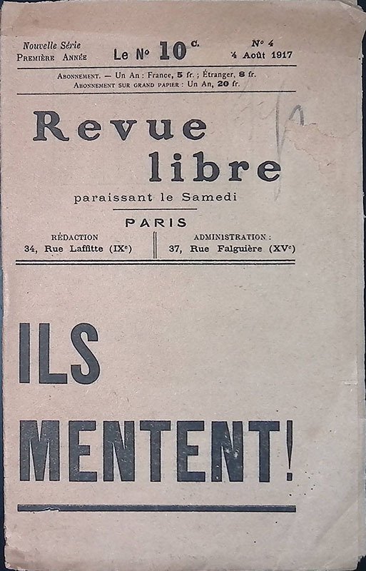 Revue libre n.4, 4 aout 1917