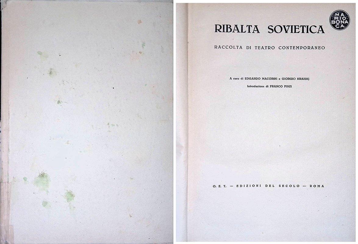 Ribalta sovietica. Raccolta di teatro contemporaneo | Immagine principale