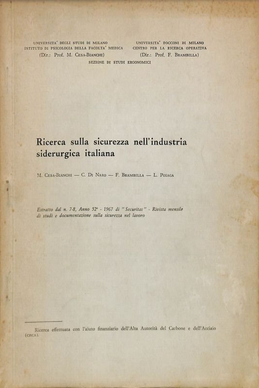 Ricerca sulla sicurezza nell'industria siderurgica italiana. Estratto | Immagine principale