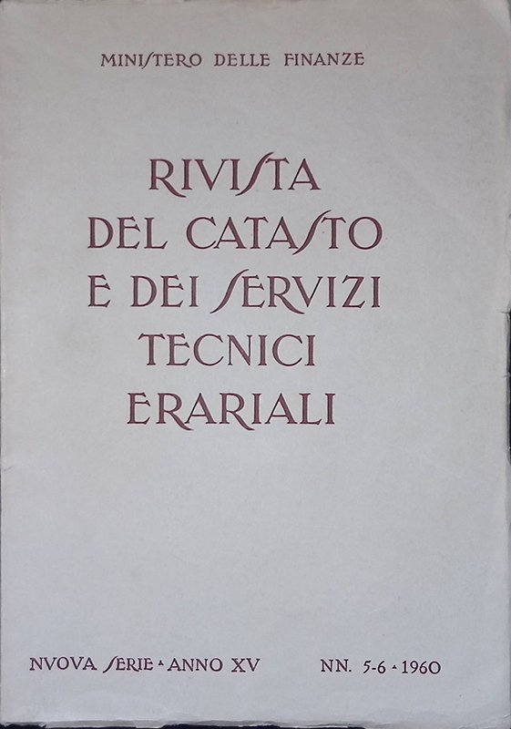 Rivista del catasto e dei servizi tecnici e erariali. Nuova … | Immagine principale