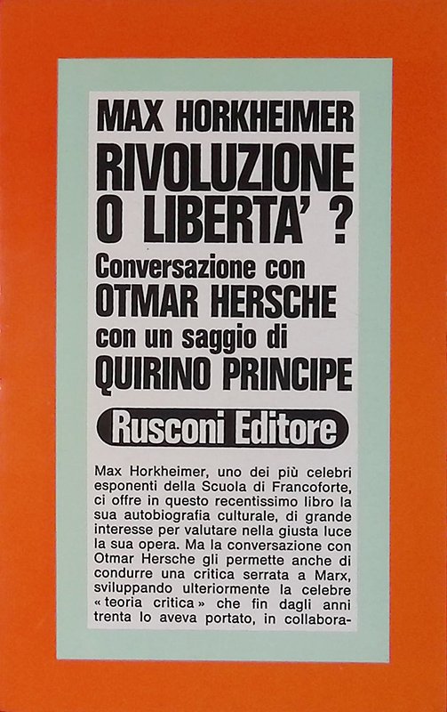 Rivoluzione o libertà? Conversazione con Otmar Hersche | Immagine principale