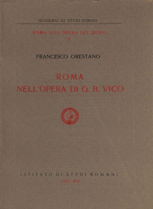 Roma nell'opera di G. B. Vico
