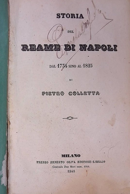 Storia del Reame di Napoli dal 1734 sino al 1825