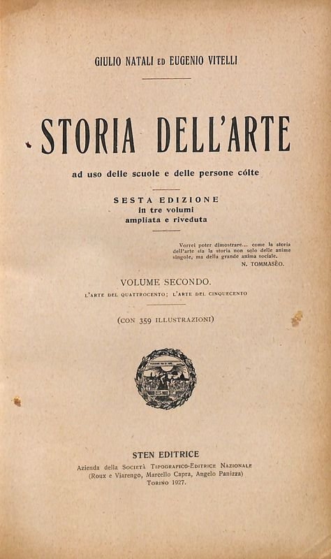 Storia dell'arte ad uso delle scuole e delle persone colte. …