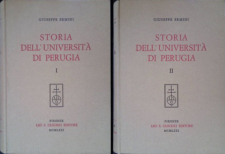 Storia dell'Università di Perugia. DUE VOLUMI