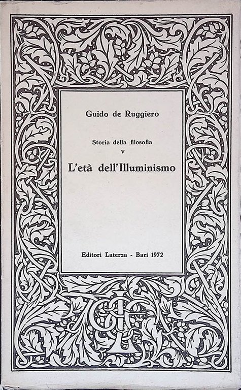 Storia della Filosofia n.V. L'età dell'Illuminismo