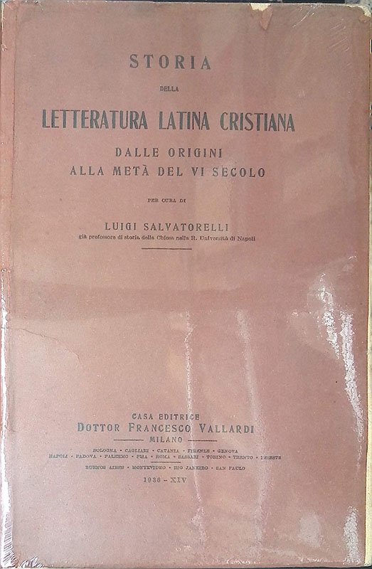Storia della letteratura latina cristiana dalle origini alla metà del …