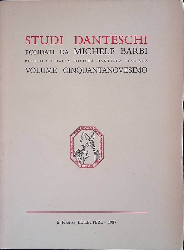 Studi Danteschi fondati da Michele Barbi. Pubblicati dalla Società Dantesca … | Immagine principale