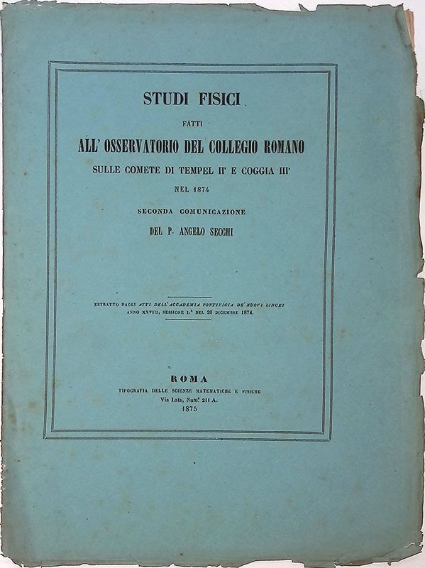 Studi fisici fatti all'osservatorio del Collegio Romano sulle comete di …