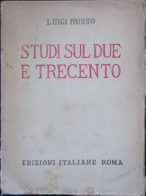Studi sul Due e Trecento