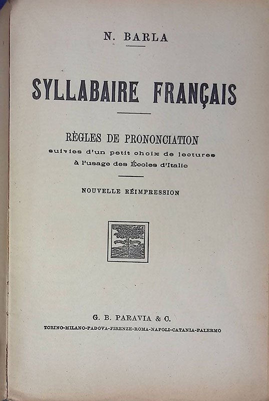 Syllabaire francais. Regles de prononciation. Suivies d'un petit choix de … | Immagine principale
