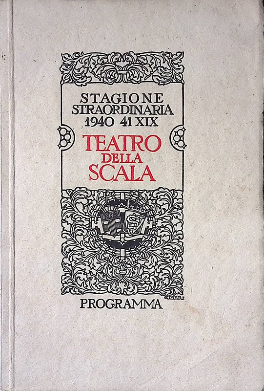 Teatro della Scala. Programma ufficiale. Stagione dell'anno XIX 1940-1941 | Immagine principale