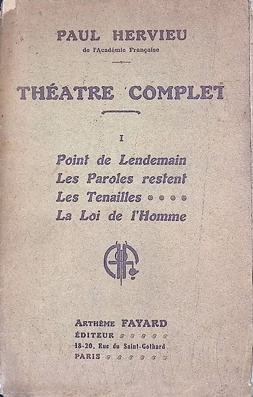 Théatre Complet I. Point de Lendemain - Les Paroles restent … | Immagine principale