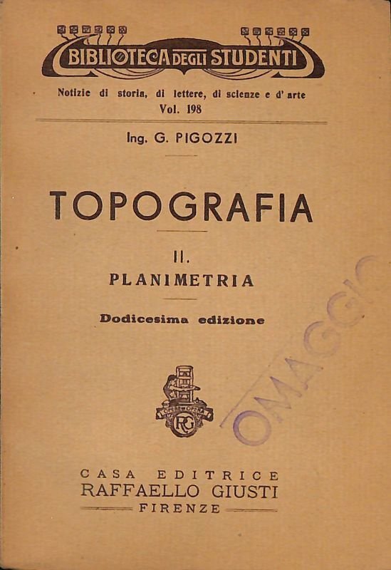 Topografia. Vol. II. Planimetria | Immagine principale