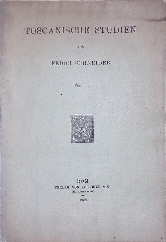 Toscanische Studien. Teil II | Immagine principale